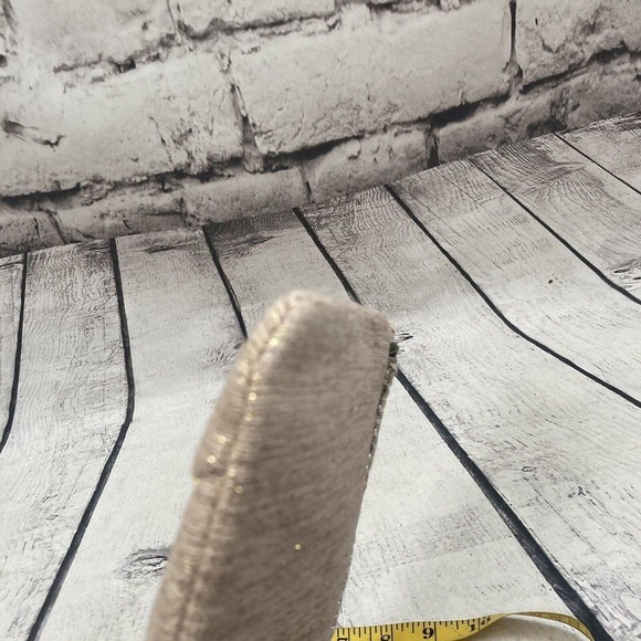 Chico's Jerri Clutch Embellished Embroidered Chain Bag Turquoise Tan‎ New - Picture 7 of 11